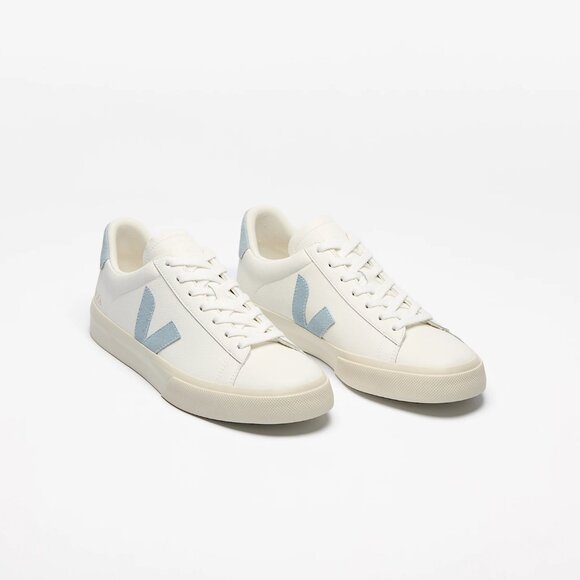 Veja Campo Leather in White Steel - Picture 2 of 4